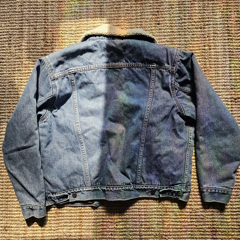 Levi's Blue Denim Jacket with Cream Sherpa Collar